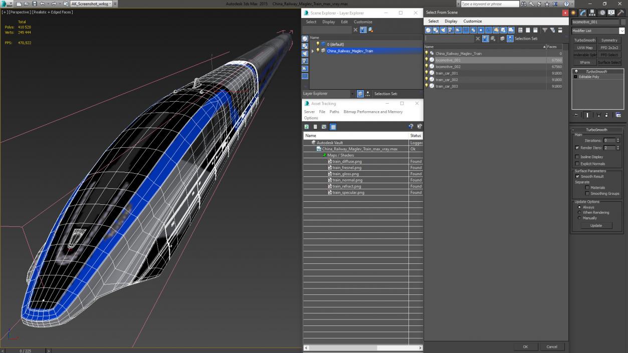 3D China Railway Maglev Train 2 model