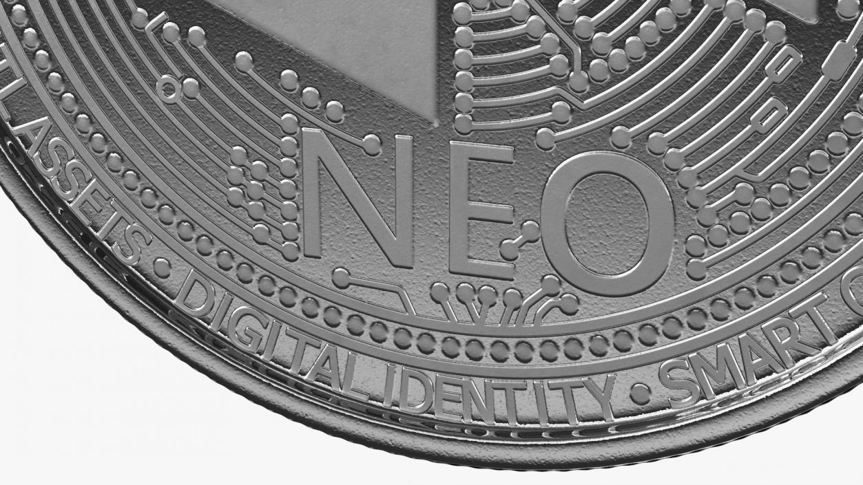 3D model NEO Cryptocurrency Coin Silver