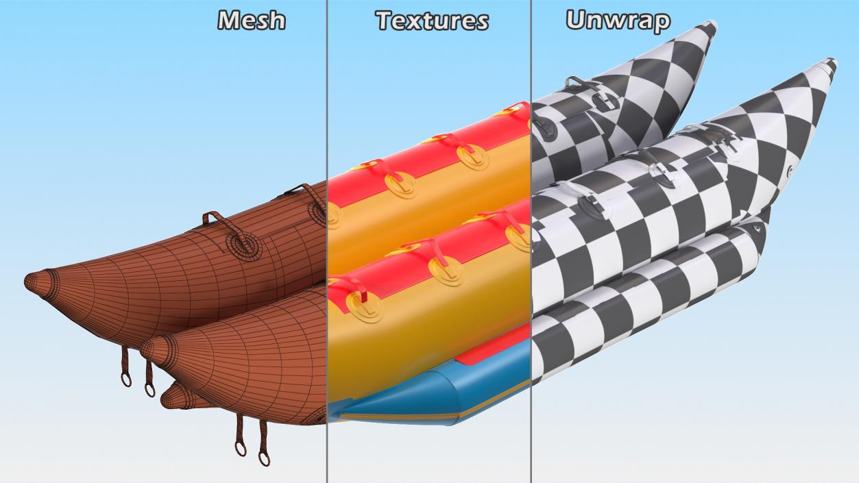 3D Banana Boat Double model