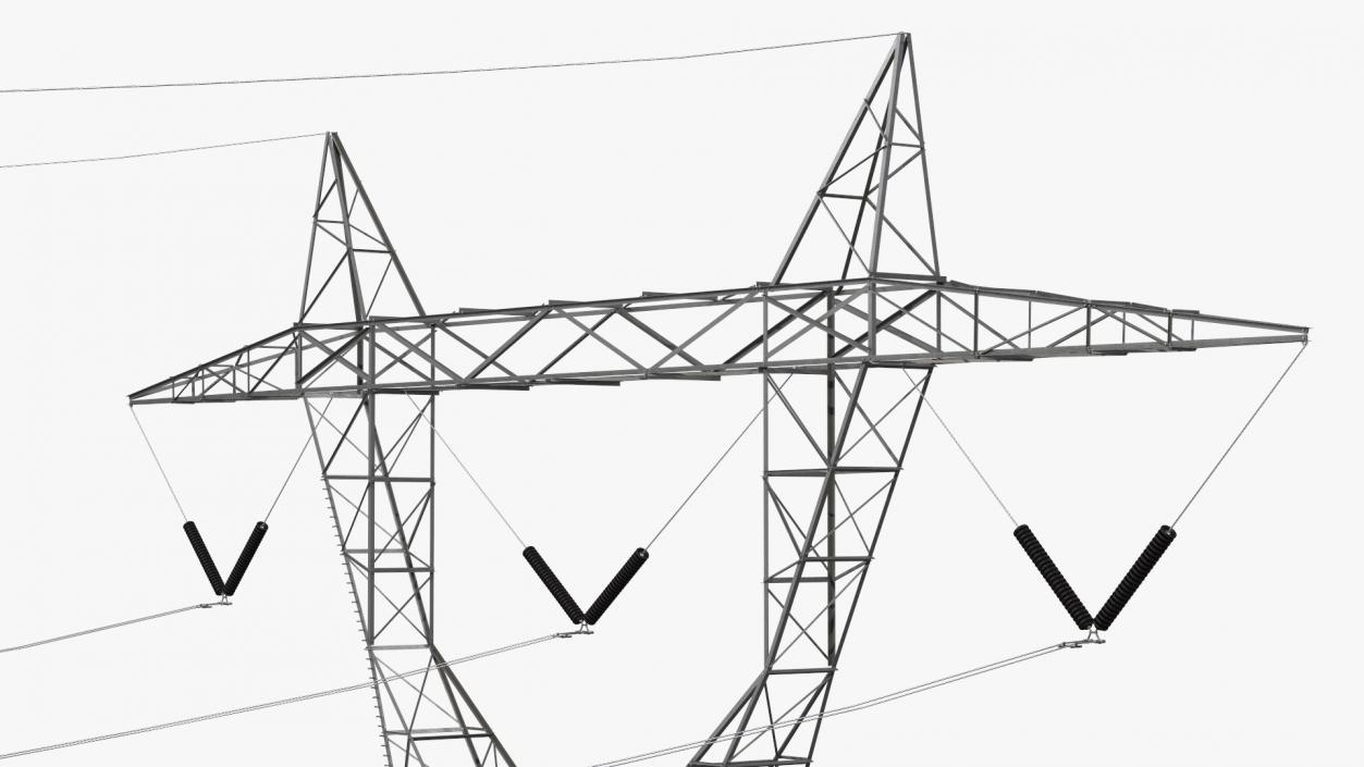 3D 500kV LST Transmission Tower model