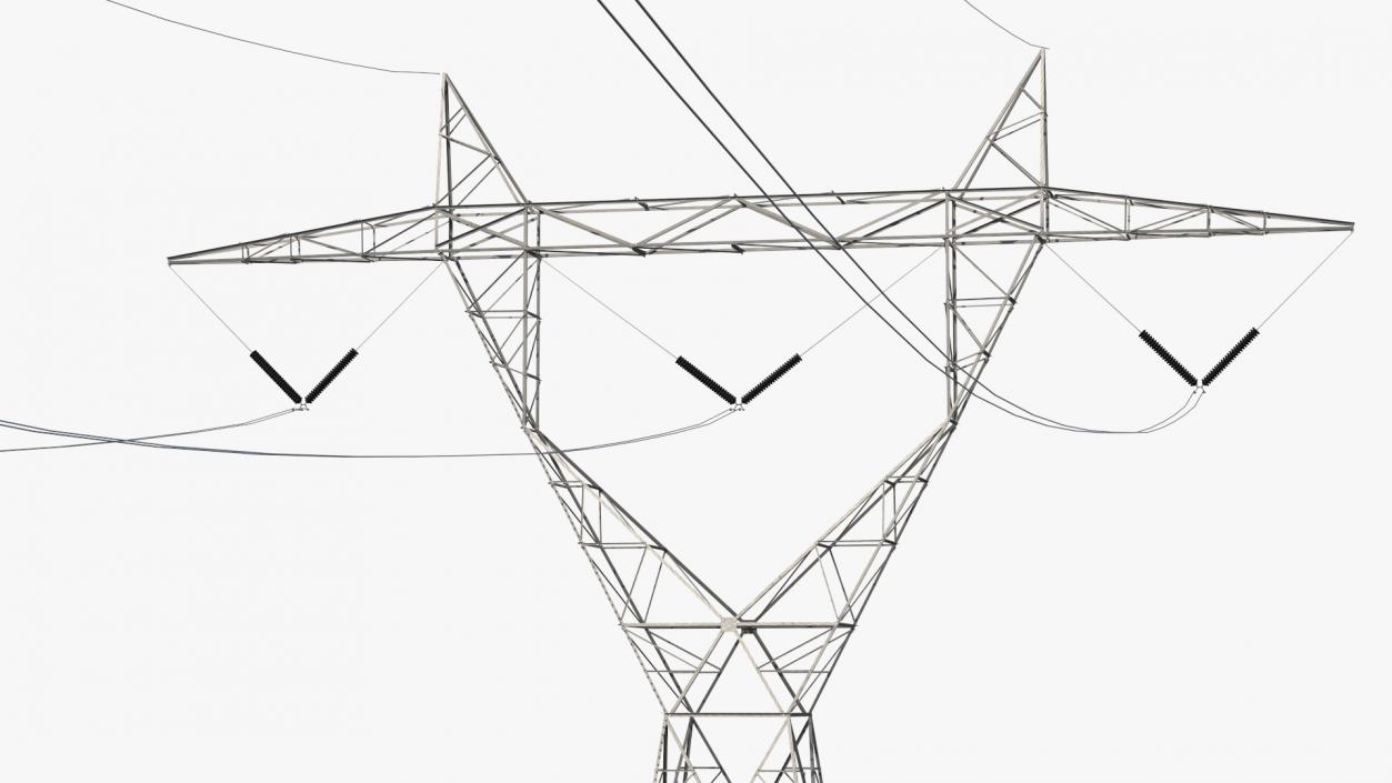 3D 500kV LST Transmission Tower model