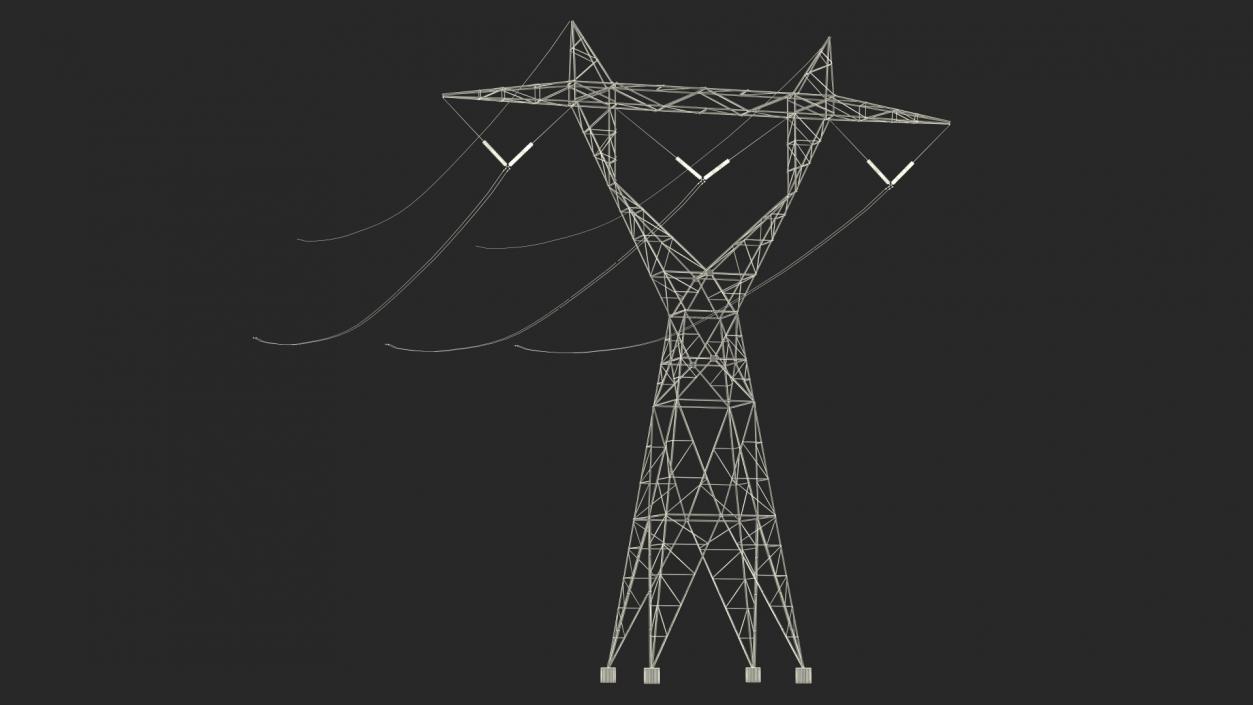 3D 500kV LST Transmission Tower model