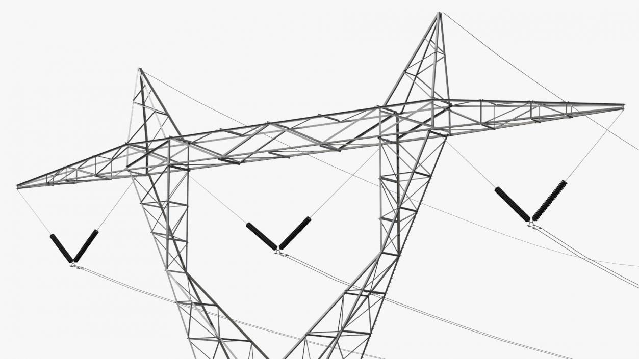 3D 500kV LST Transmission Tower model