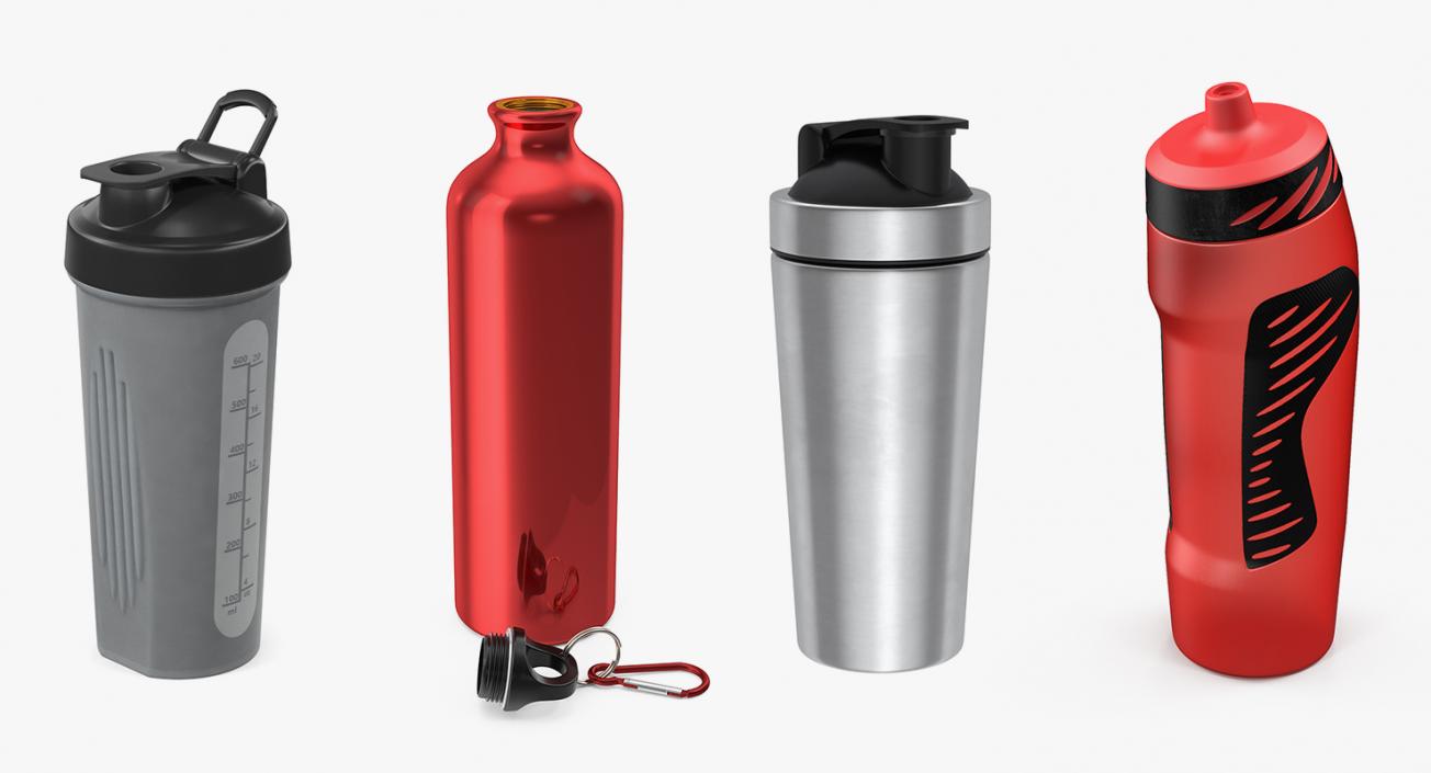 Sport Bottles Collection 3D model