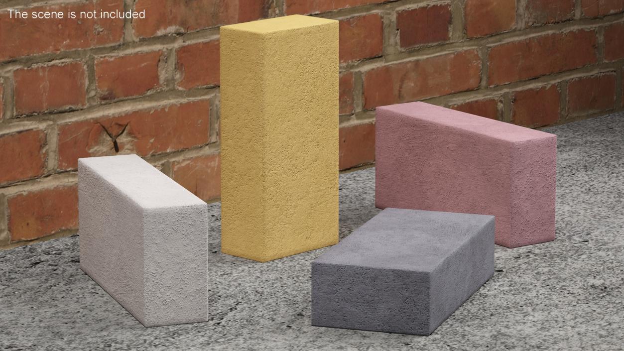 3D Solid Sand Lime Bricks Set