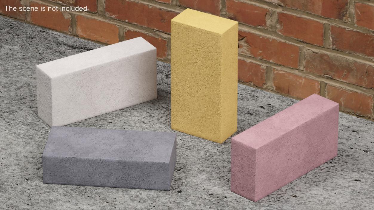 3D Solid Sand Lime Bricks Set