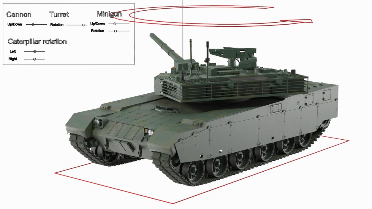 Chinese Tank for Forest Battlefield Rigged 3D