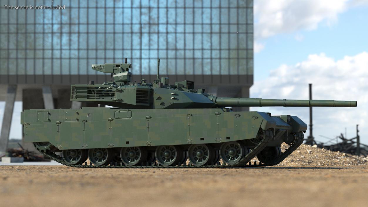 Chinese Tank for Forest Battlefield Rigged 3D