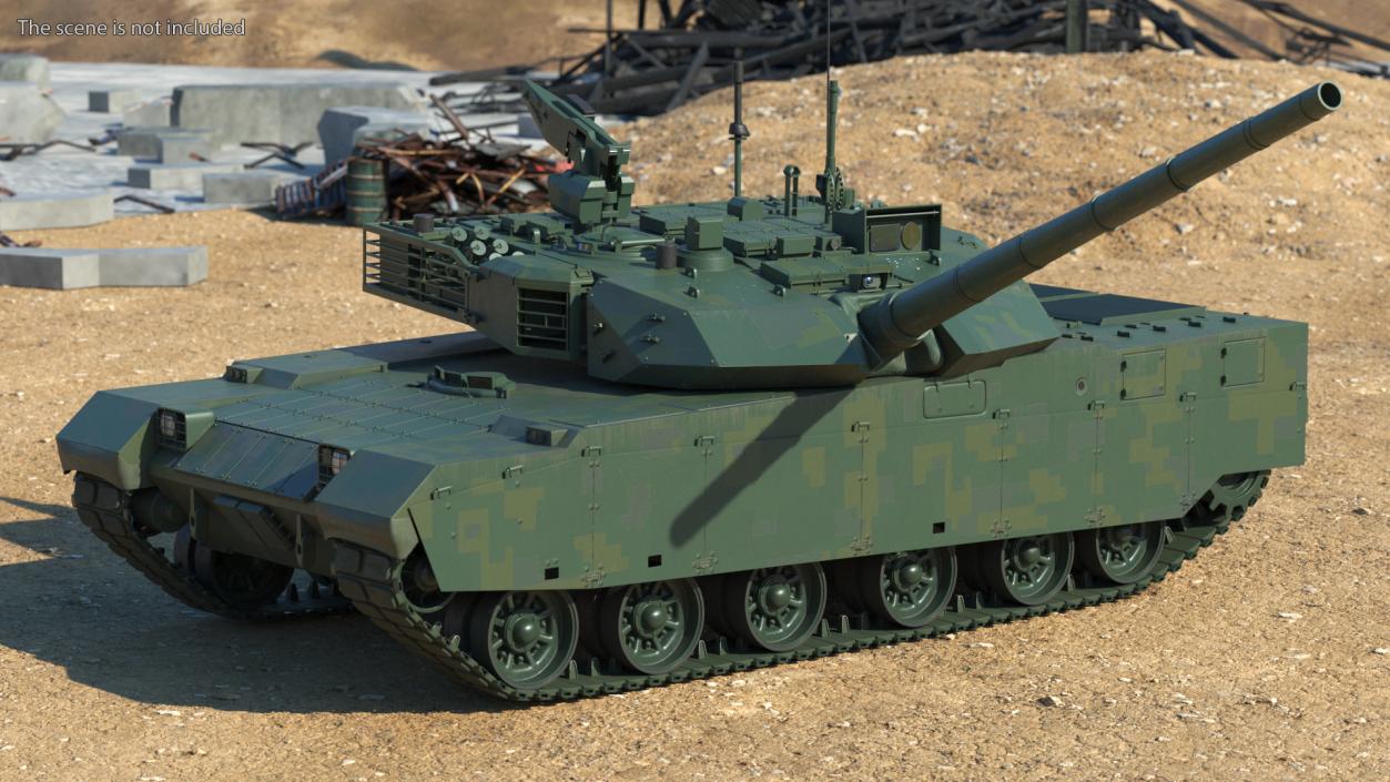 Chinese Tank for Forest Battlefield Rigged 3D