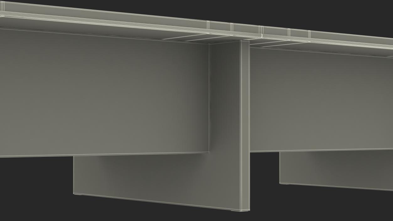 3D Rectangular Conference Table model