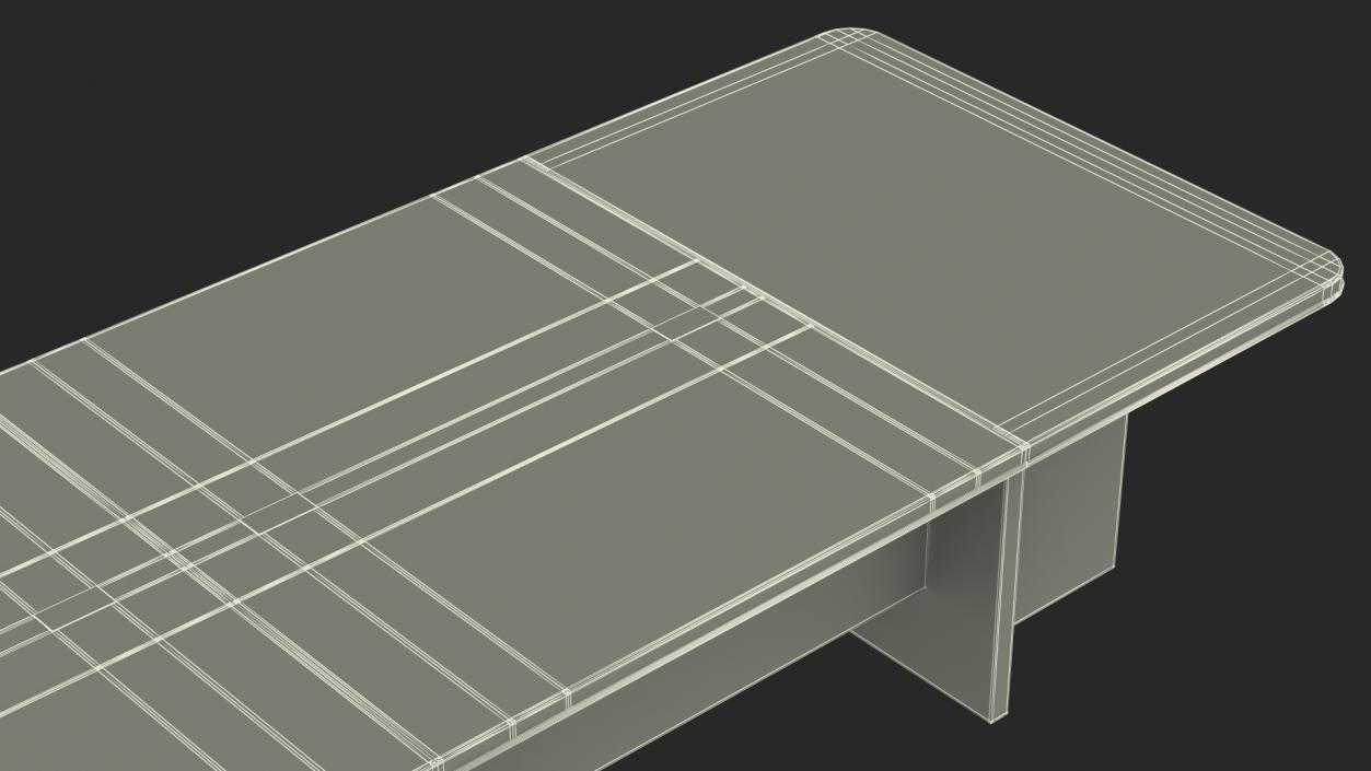 3D Rectangular Conference Table model