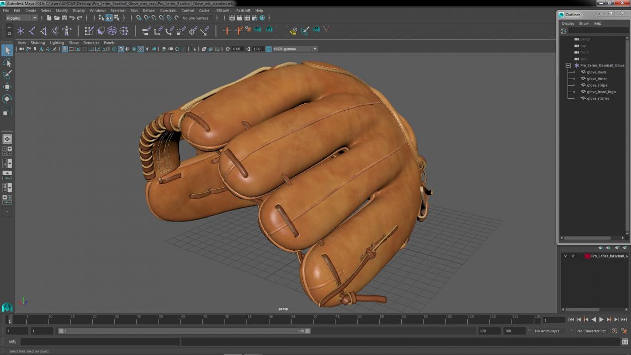 3D model Pro Series Baseball Glove