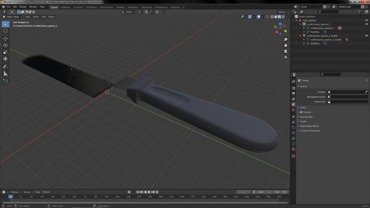 Cake Spatula 3D