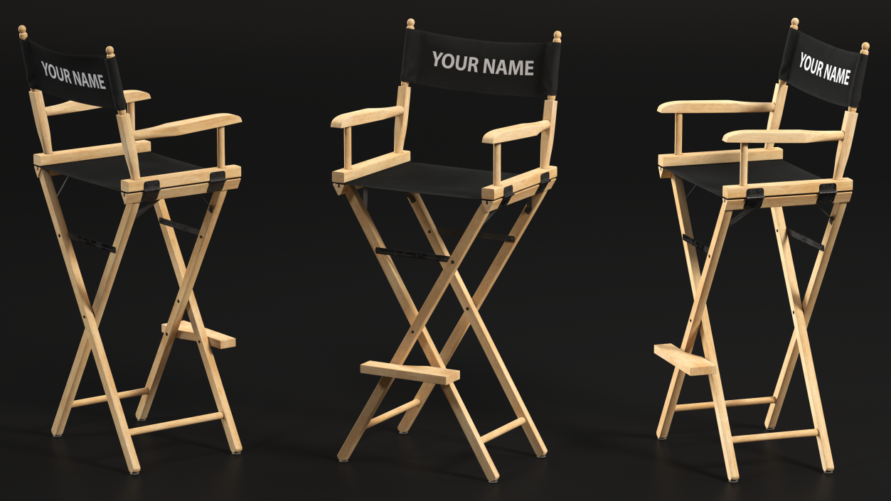 3D model Tall Folding Chair Mockup