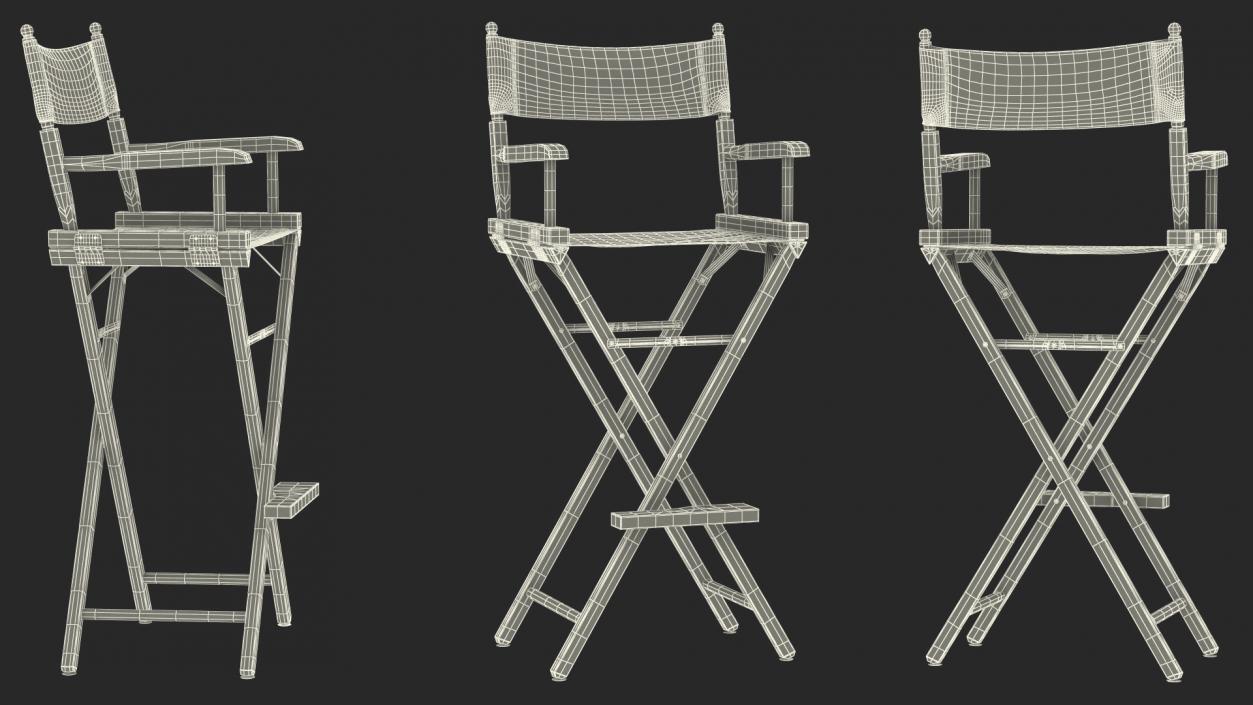 3D model Tall Folding Chair Mockup