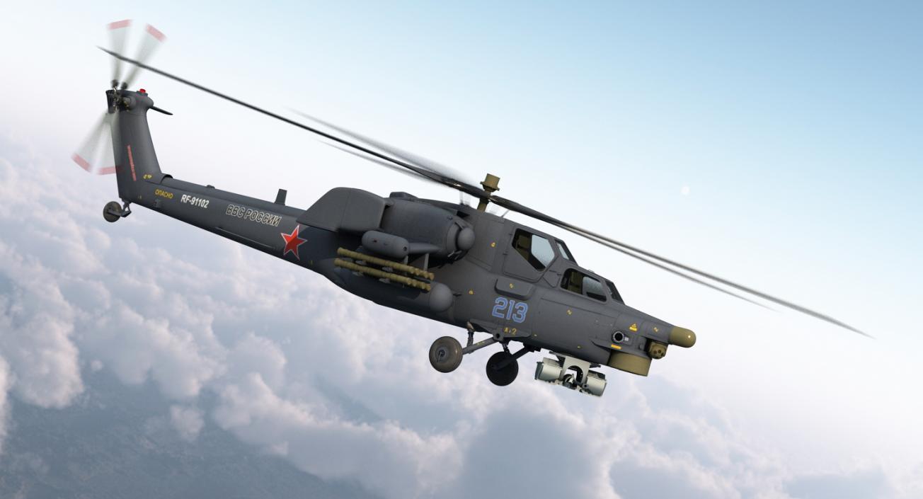 3D model Attack Helicopter MI-28H Havoc