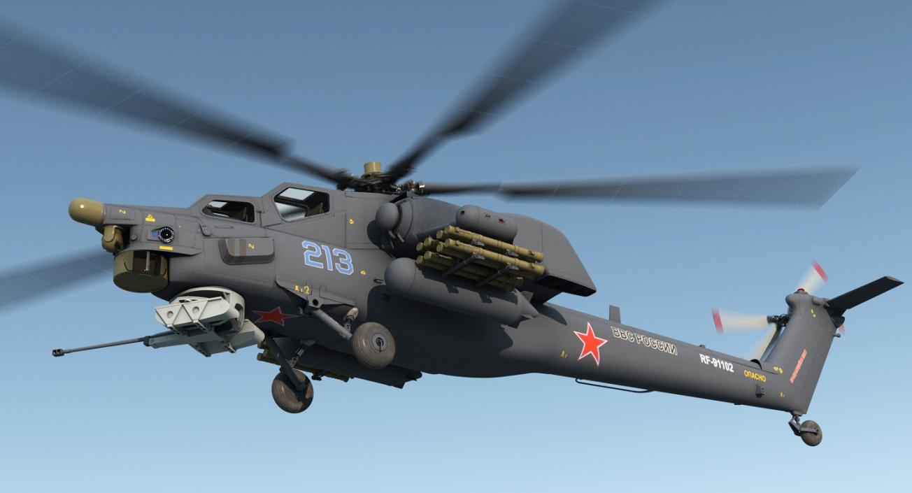 3D model Attack Helicopter MI-28H Havoc