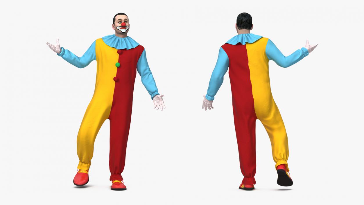 3D Circus Clown Standing Pose