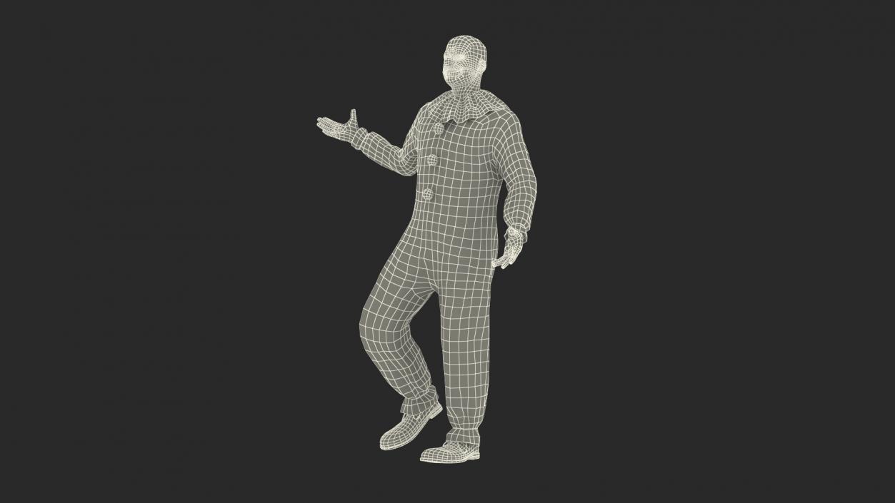 3D Circus Clown Standing Pose