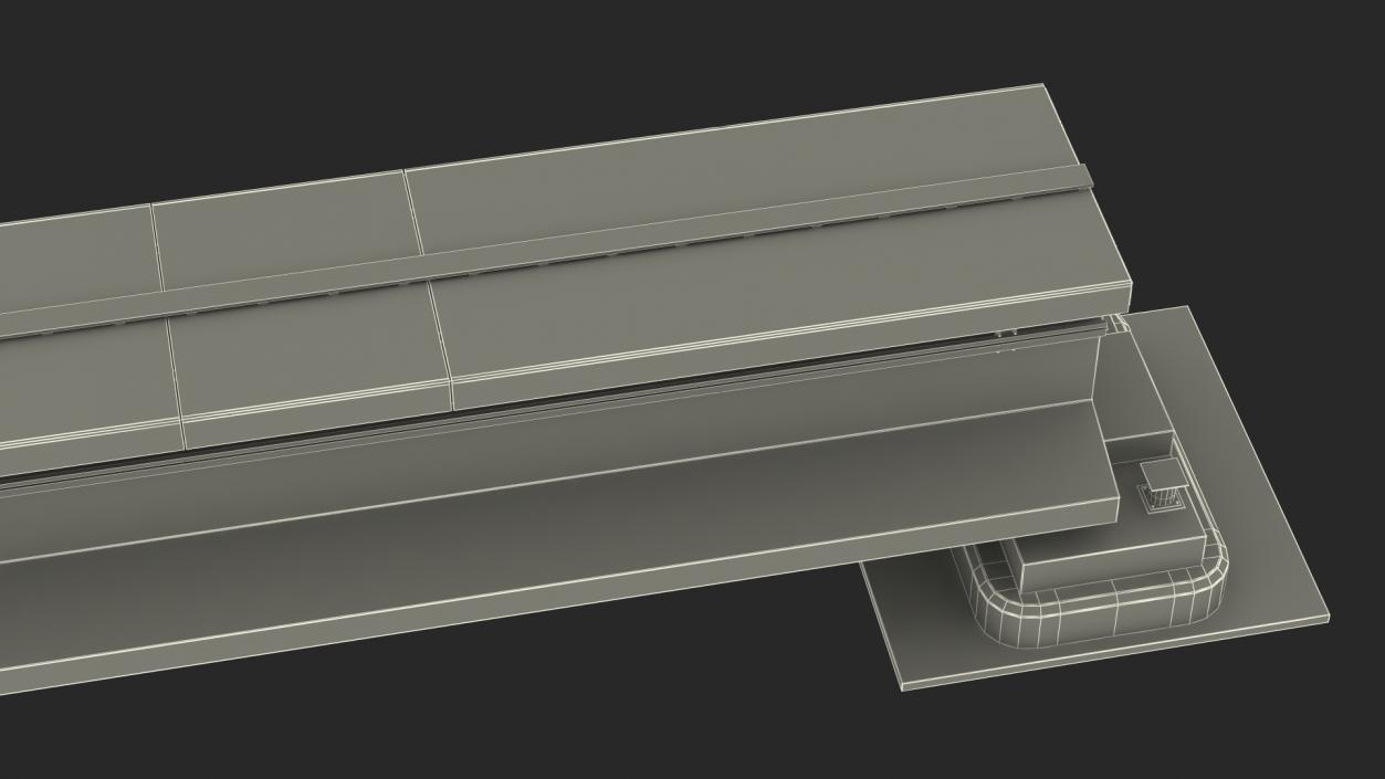 3D Maglev Concrete Rail Section model