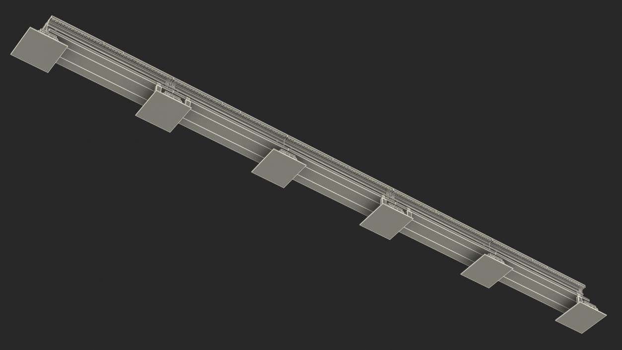 3D Maglev Concrete Rail Section model