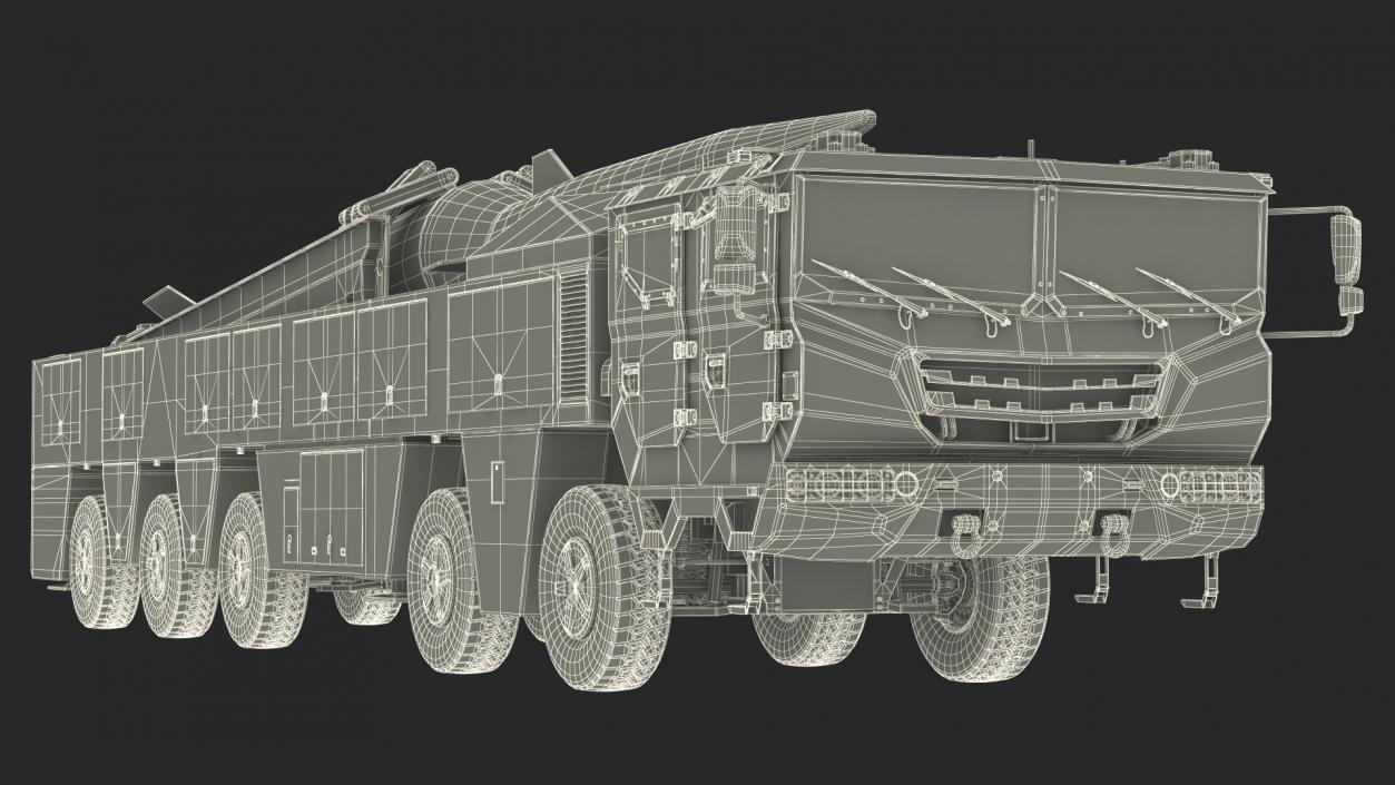 Atomic Missile on Road Mobile Vehicle 3D