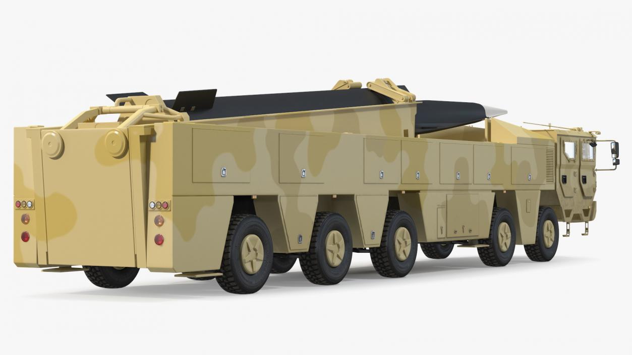 Atomic Missile on Road Mobile Vehicle 3D