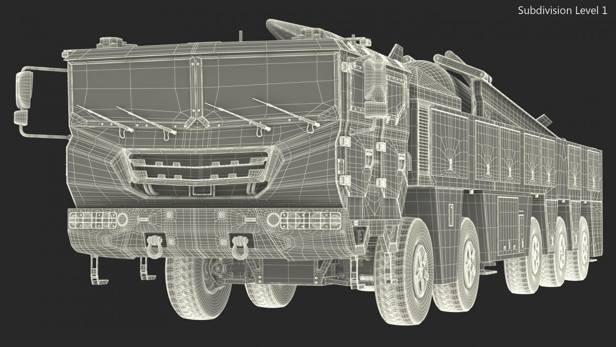 Atomic Missile on Road Mobile Vehicle 3D