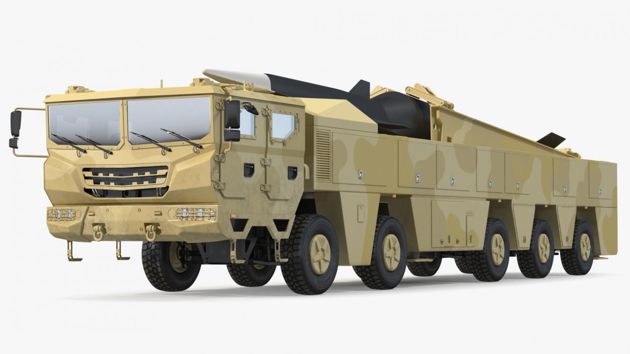 Atomic Missile on Road Mobile Vehicle 3D