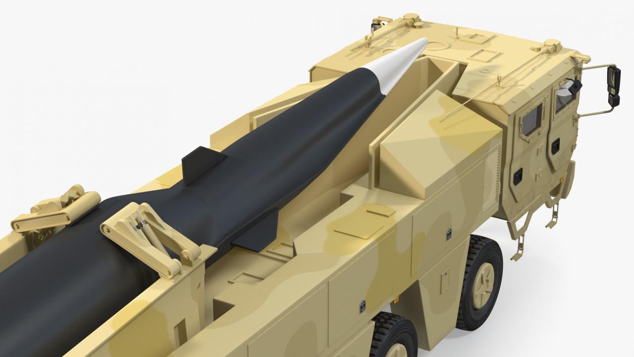 Atomic Missile on Road Mobile Vehicle 3D