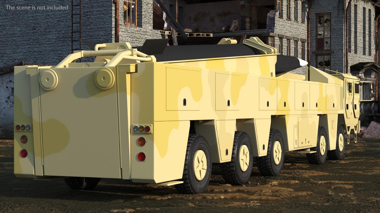 Atomic Missile on Road Mobile Vehicle 3D