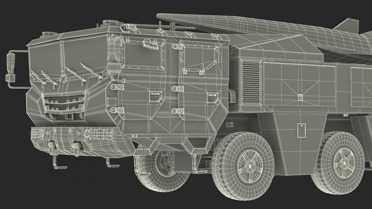 Atomic Missile on Road Mobile Vehicle 3D