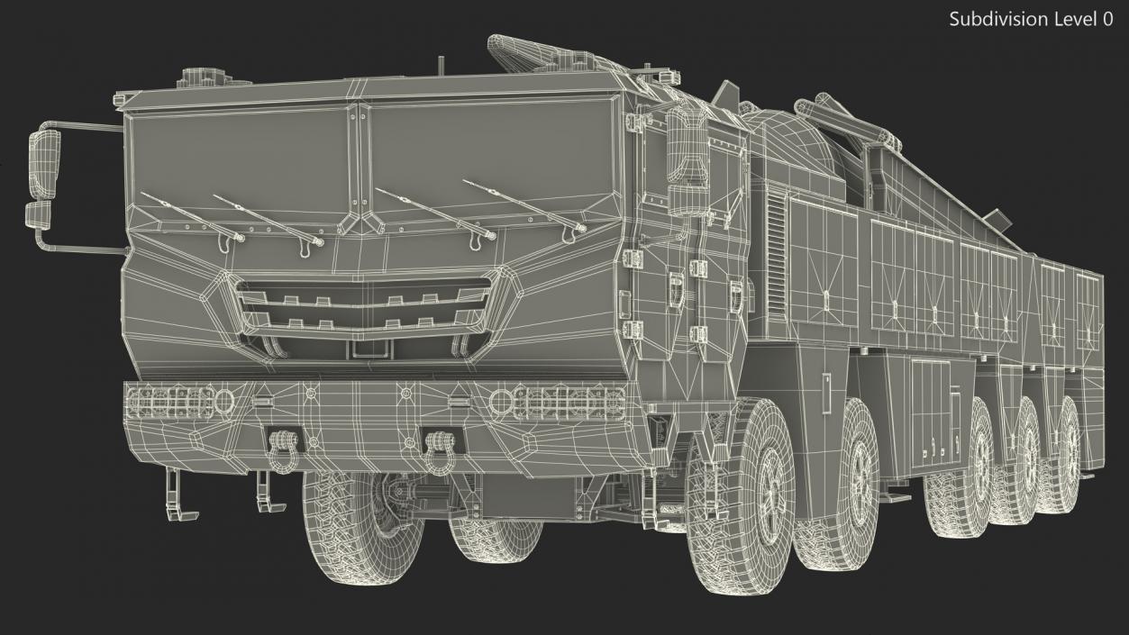 Atomic Missile on Road Mobile Vehicle 3D