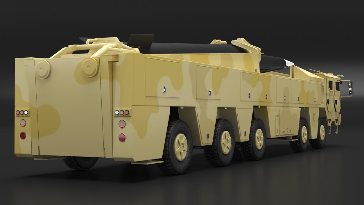 Atomic Missile on Road Mobile Vehicle 3D