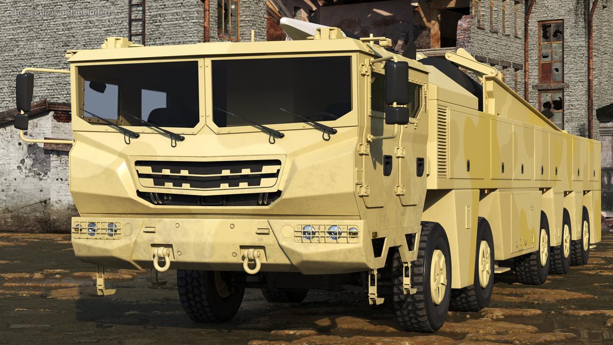 Atomic Missile on Road Mobile Vehicle 3D