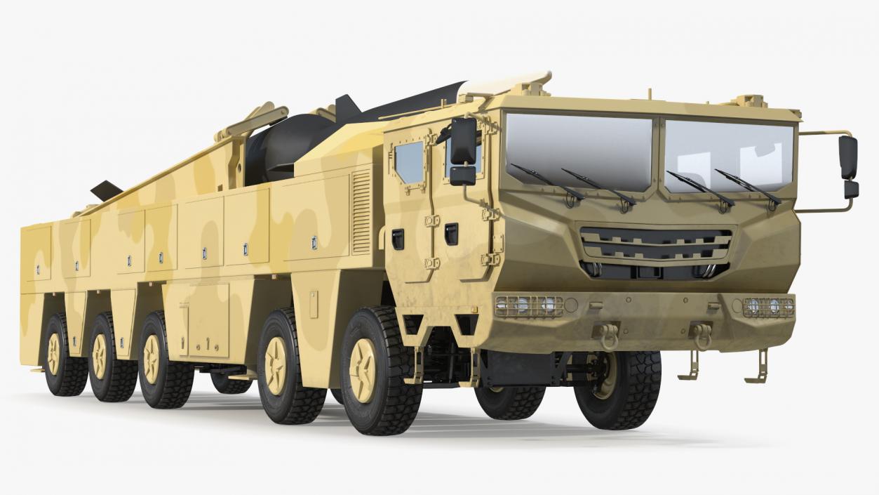 Atomic Missile on Road Mobile Vehicle 3D