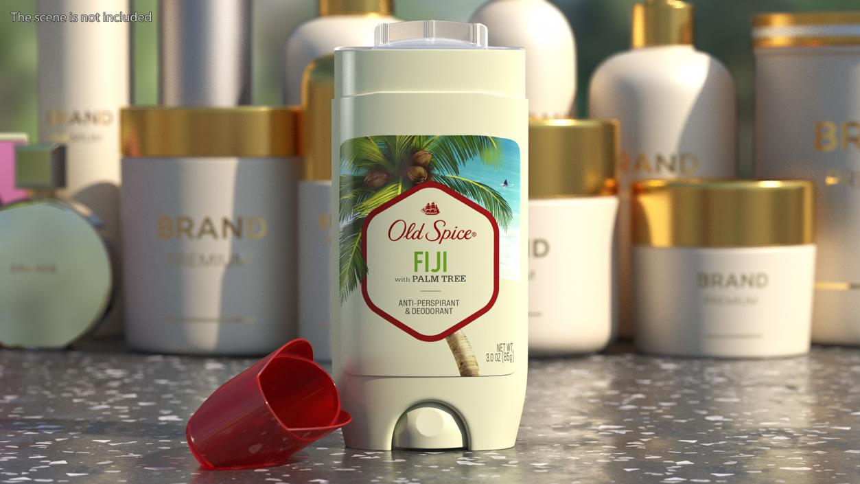 Old Spice Deodorant for Men Fiji Opened 3D model