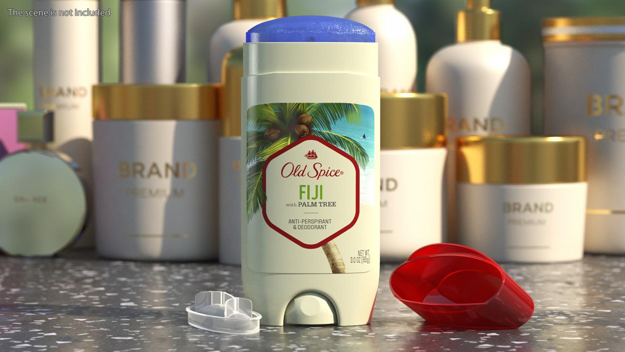 Old Spice Deodorant for Men Fiji Opened 3D model