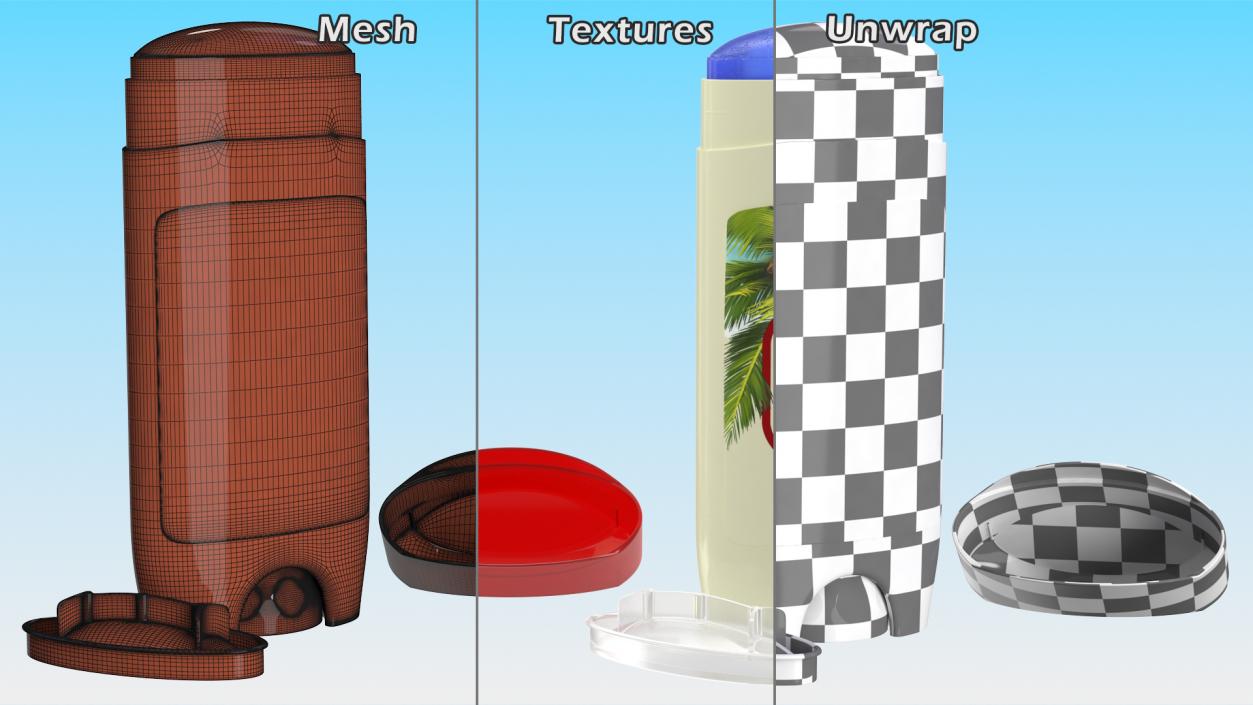 Old Spice Deodorant for Men Fiji Opened 3D model