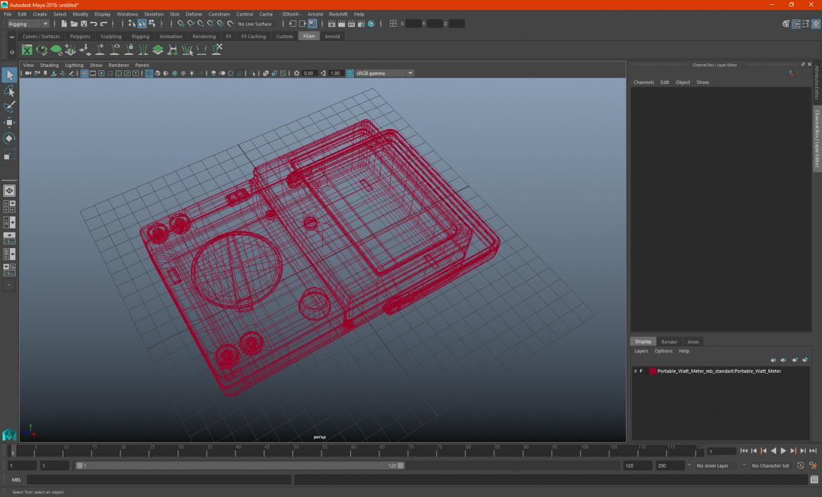 Portable Watt Meter 3D model