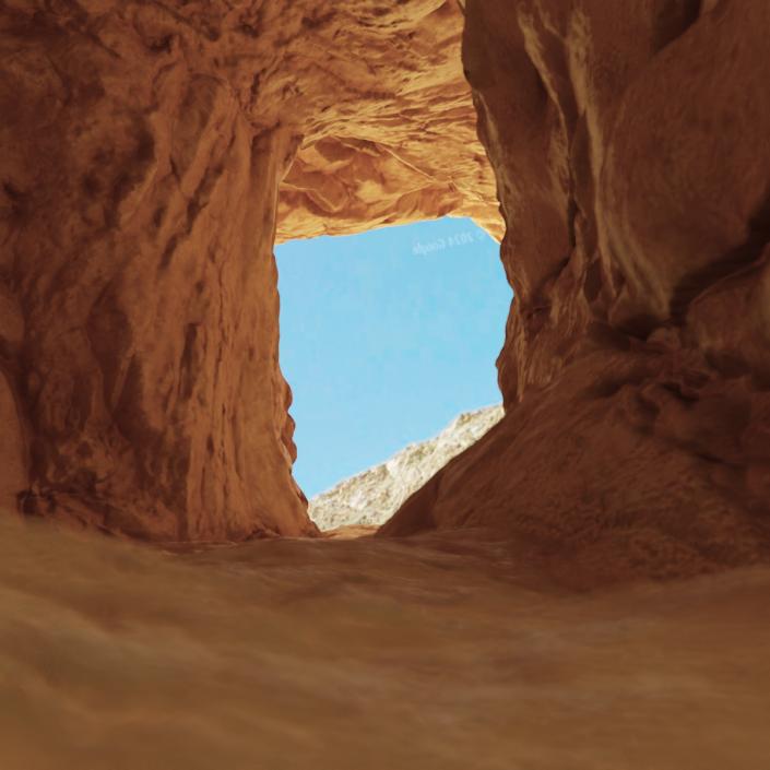 3D Realistic Cave Orange