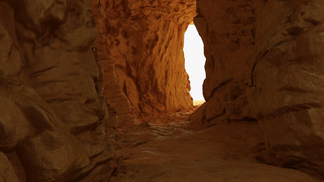 3D Realistic Cave Orange