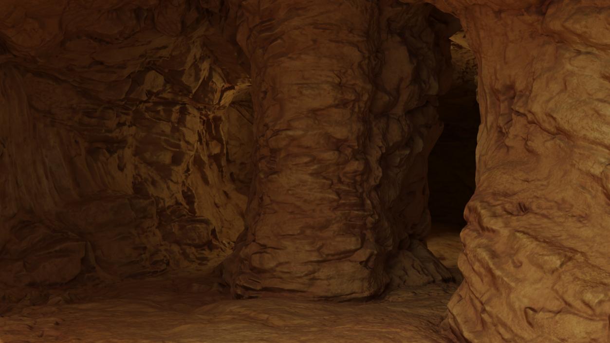 3D Realistic Cave Orange