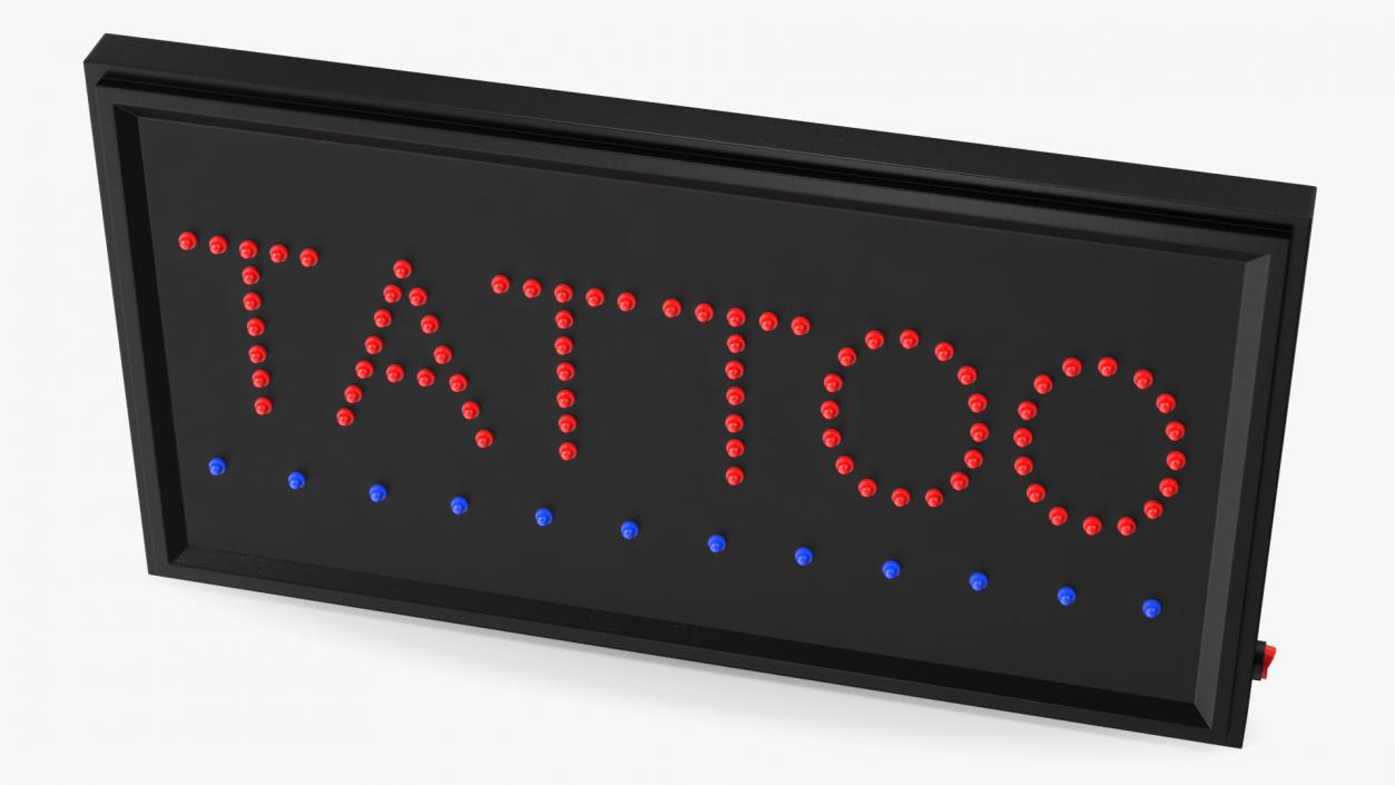 Light Billboard Tattoo LED Red Sign OFF 3D model