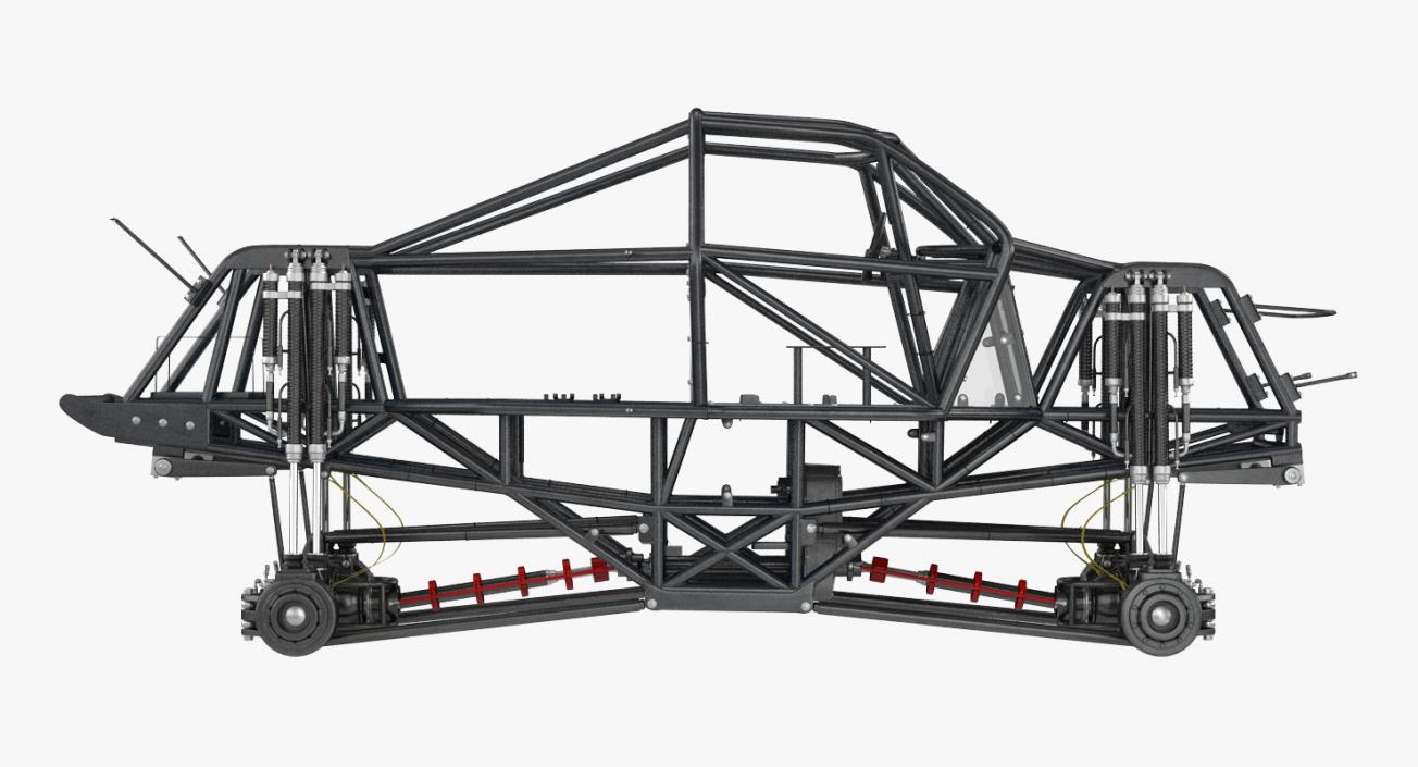 3D Monster Truck Bigfoot Frame and Chasis model