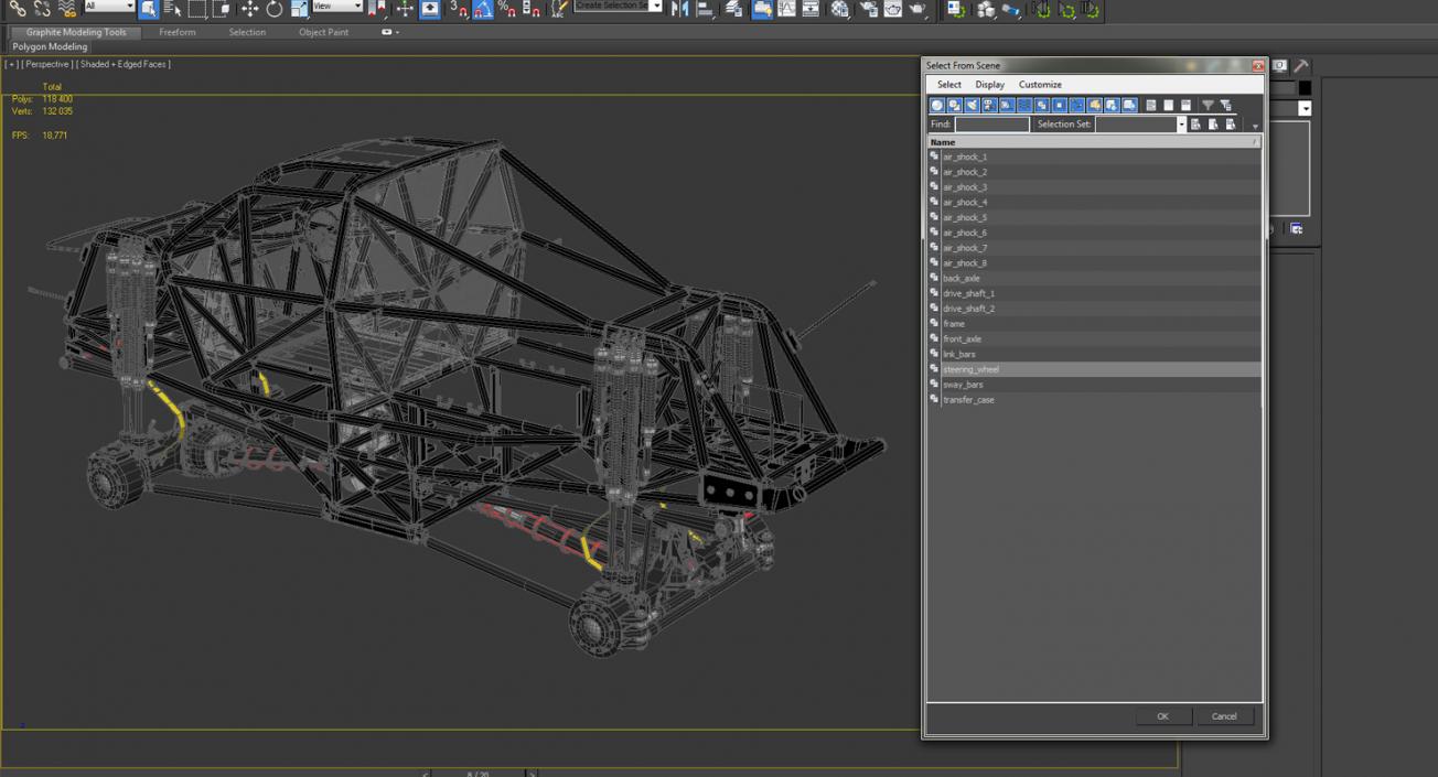 3D Monster Truck Bigfoot Frame and Chasis model