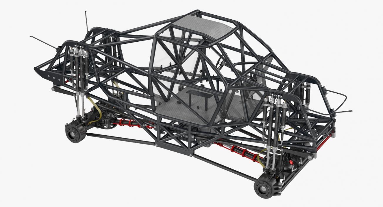 3D Monster Truck Bigfoot Frame and Chasis model