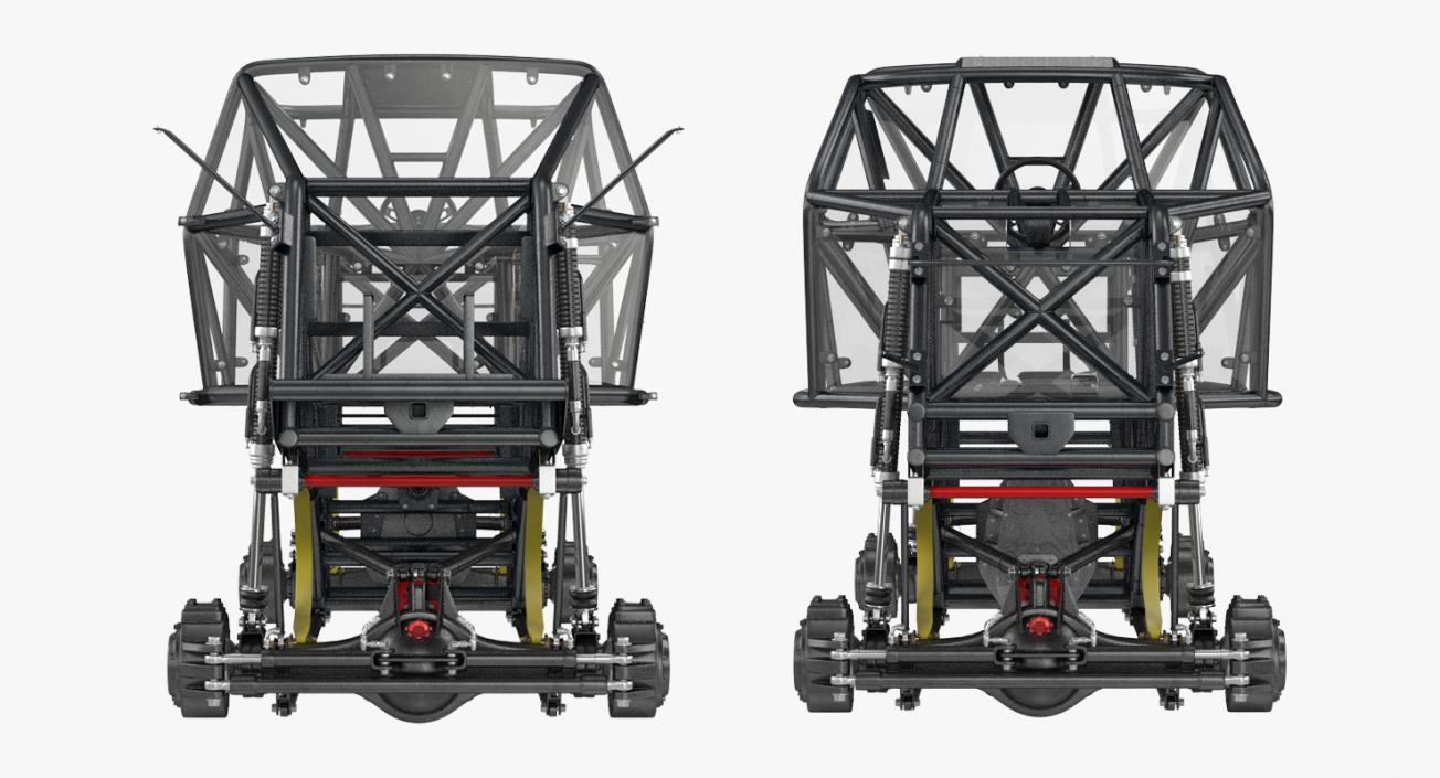 3D Monster Truck Bigfoot Frame and Chasis model