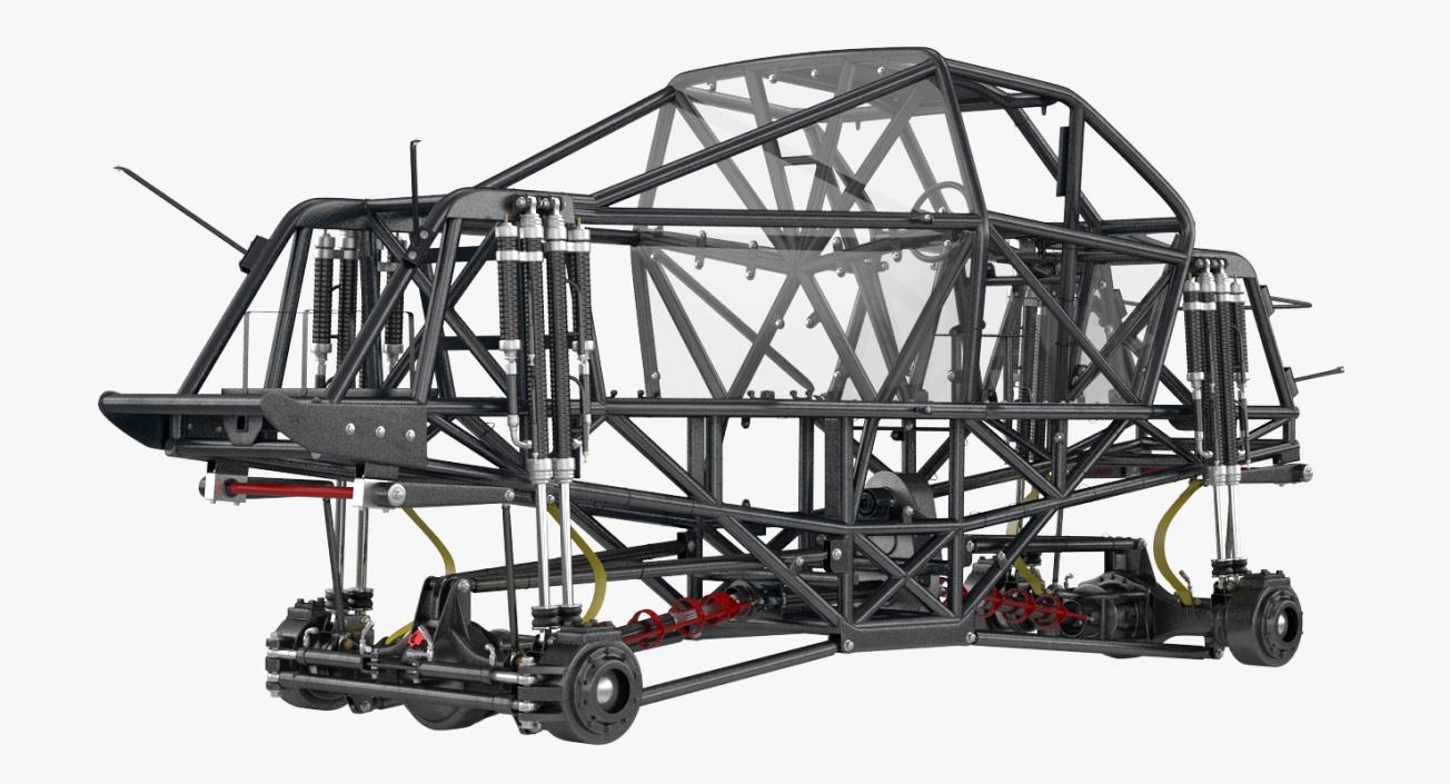 3D Monster Truck Bigfoot Frame and Chasis model