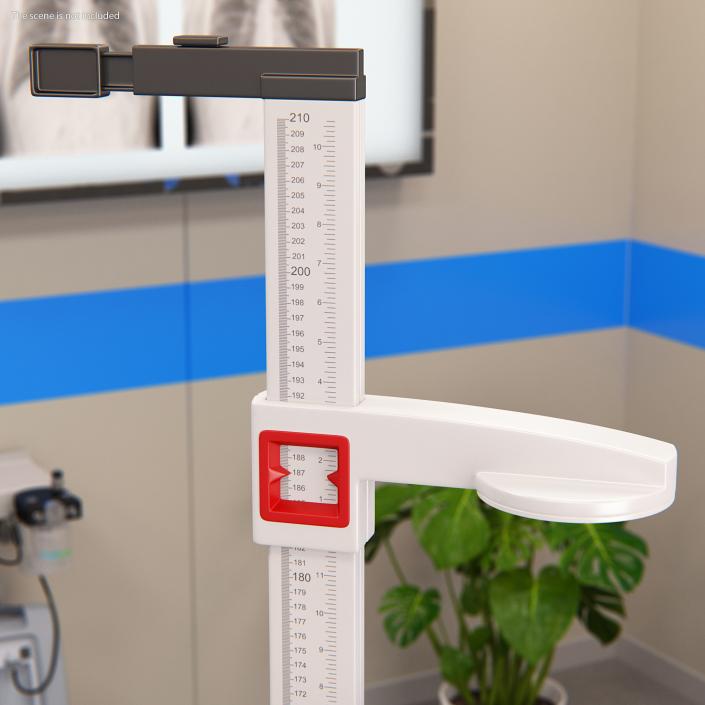 3D Height Measuring Rods with Physician Scales Collection 2